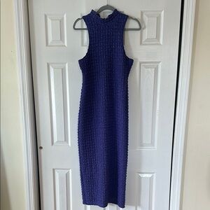 Urban Outfitters Purple Ribbed Sheath Midi Dress